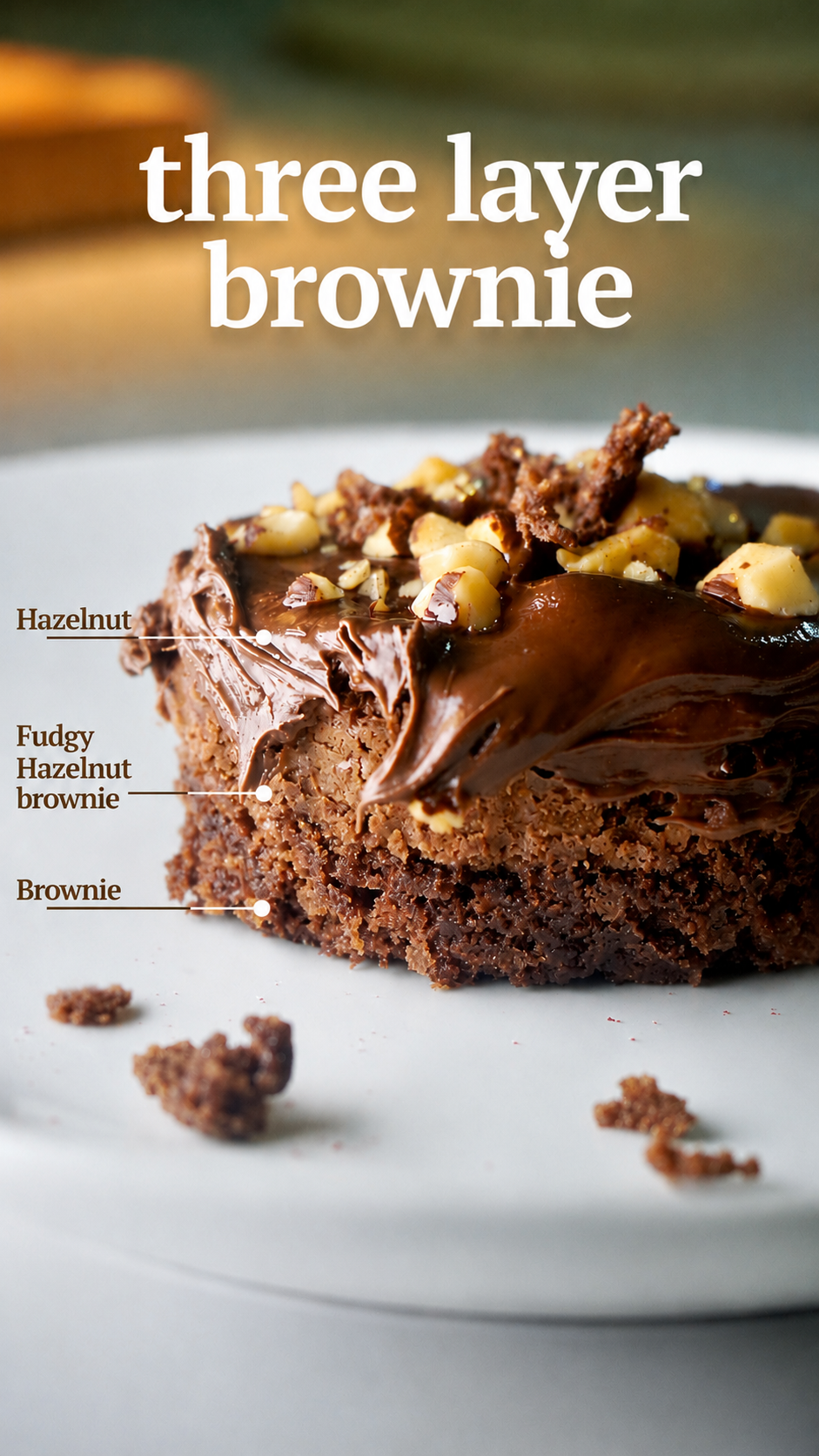 Hazelnut Brownie/ 3 Layer