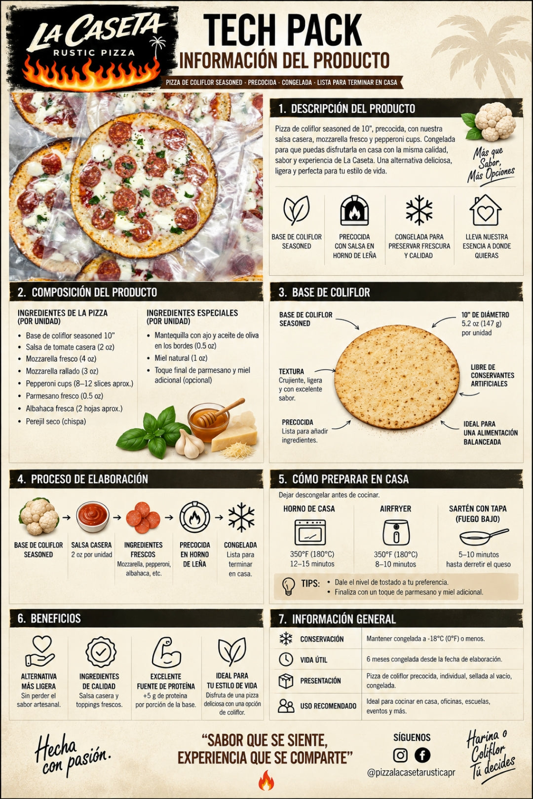 Margherita honey peperoni - Cauliflower